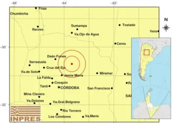 UN TEMBLOR SE SINTIÓ EN LAS SIERRAS DE CÓRDOBA ESTE MIÉRCOLES