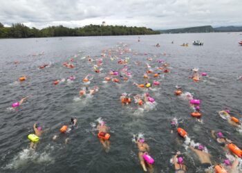 EMBALSE FUE SEDE DE OCEANMAN ARGENTINA, LA PRESTIGIOSA COMPETENCIA DE AGUAS ABIERTAS