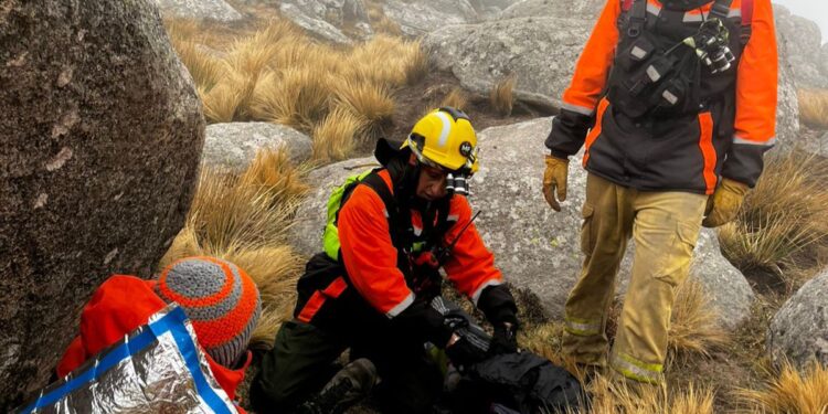 Operativo de rescate en el Cerro Champaquí por un hombre con fractura