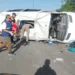 Choque por alcance y vuelco en la autopista Córdoba-Carlos Paz