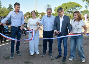 Jesús María: Myrian Prunotto acompañó al gobernador Llaryora en la habilitación de una obra de agua
