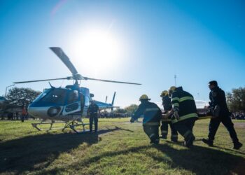 La Provincia realizó un simulacro de víctimas múltiples con intervención de aeroevacuación médica