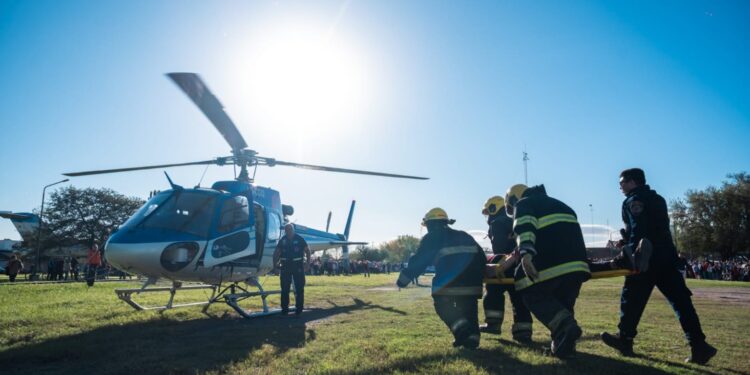 La Provincia realizó un simulacro de víctimas múltiples con intervención de aeroevacuación médica